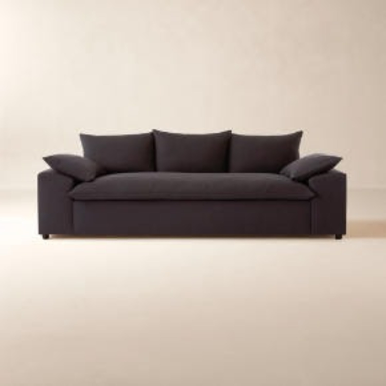 CB2 100" Algora Charcoal Grey Performance Sofa - image-3