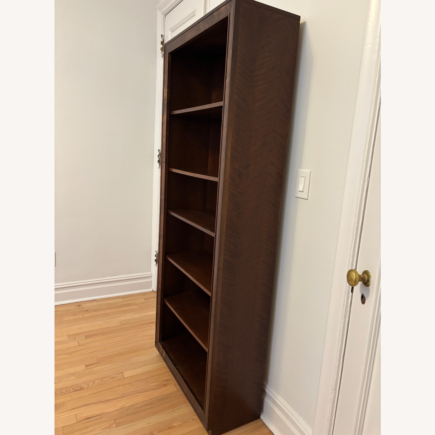 Classic Crate & Barrel Walnut Bookcase - image-5