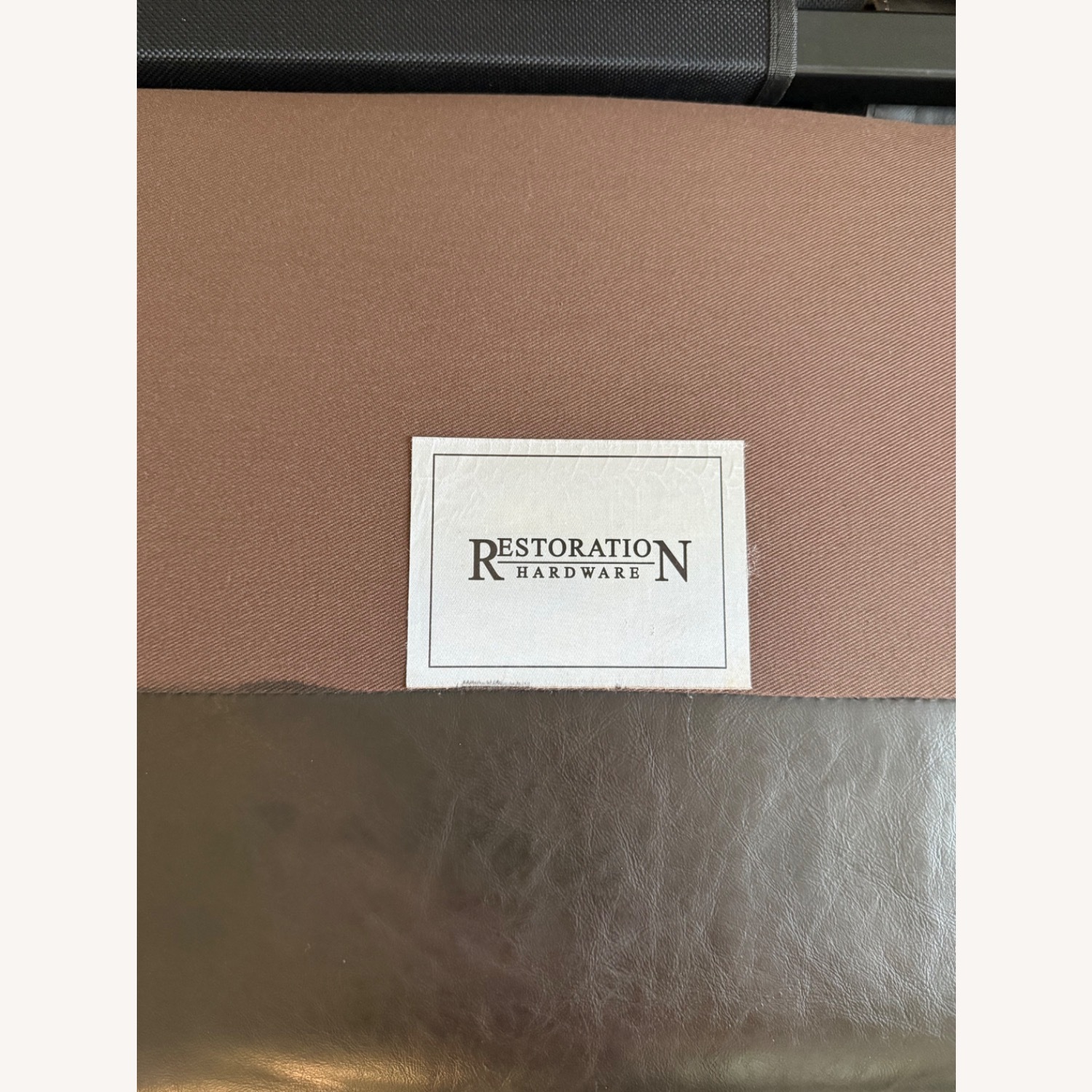 Restoration Hardware 96" Lancaster Leather Sleeper Sofa - image-6