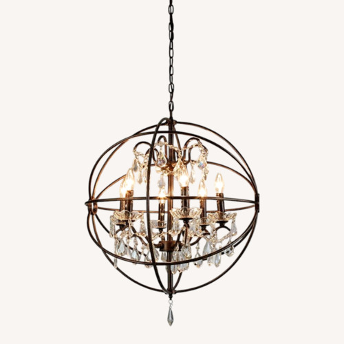 Used Restoration Hardware Orb Light Gray Ceiling Lamp for sale on AptDeco