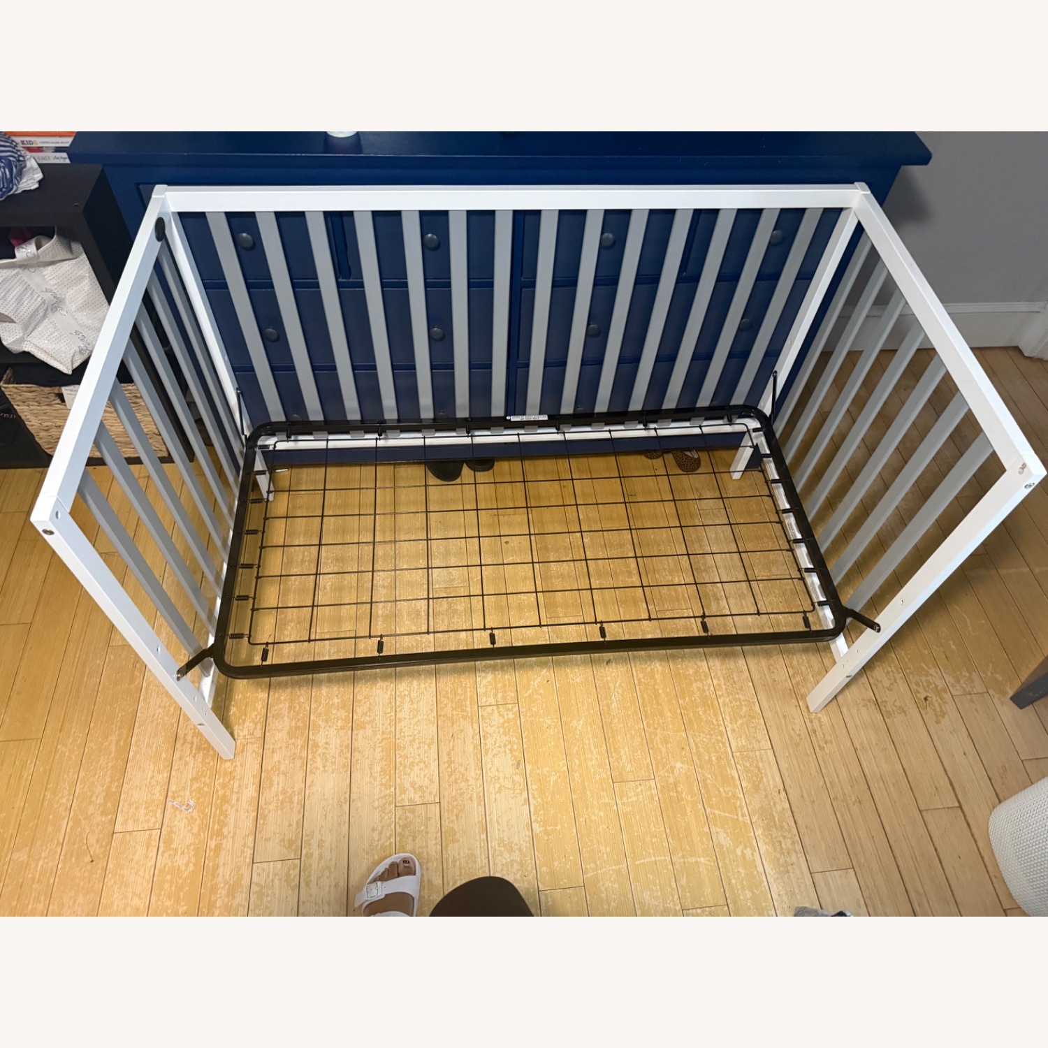 White Wood Crib - image-4