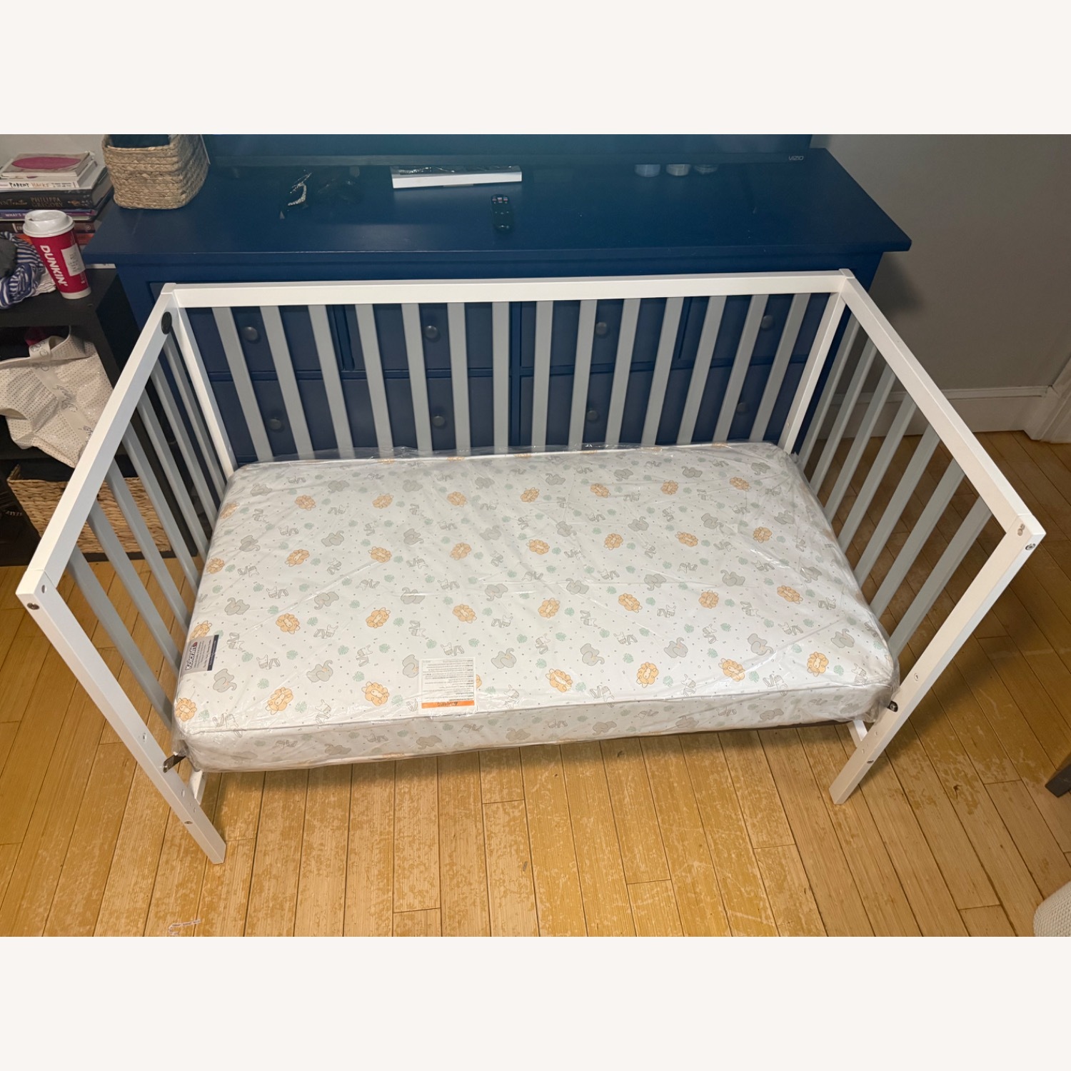 White Wood Crib - image-3