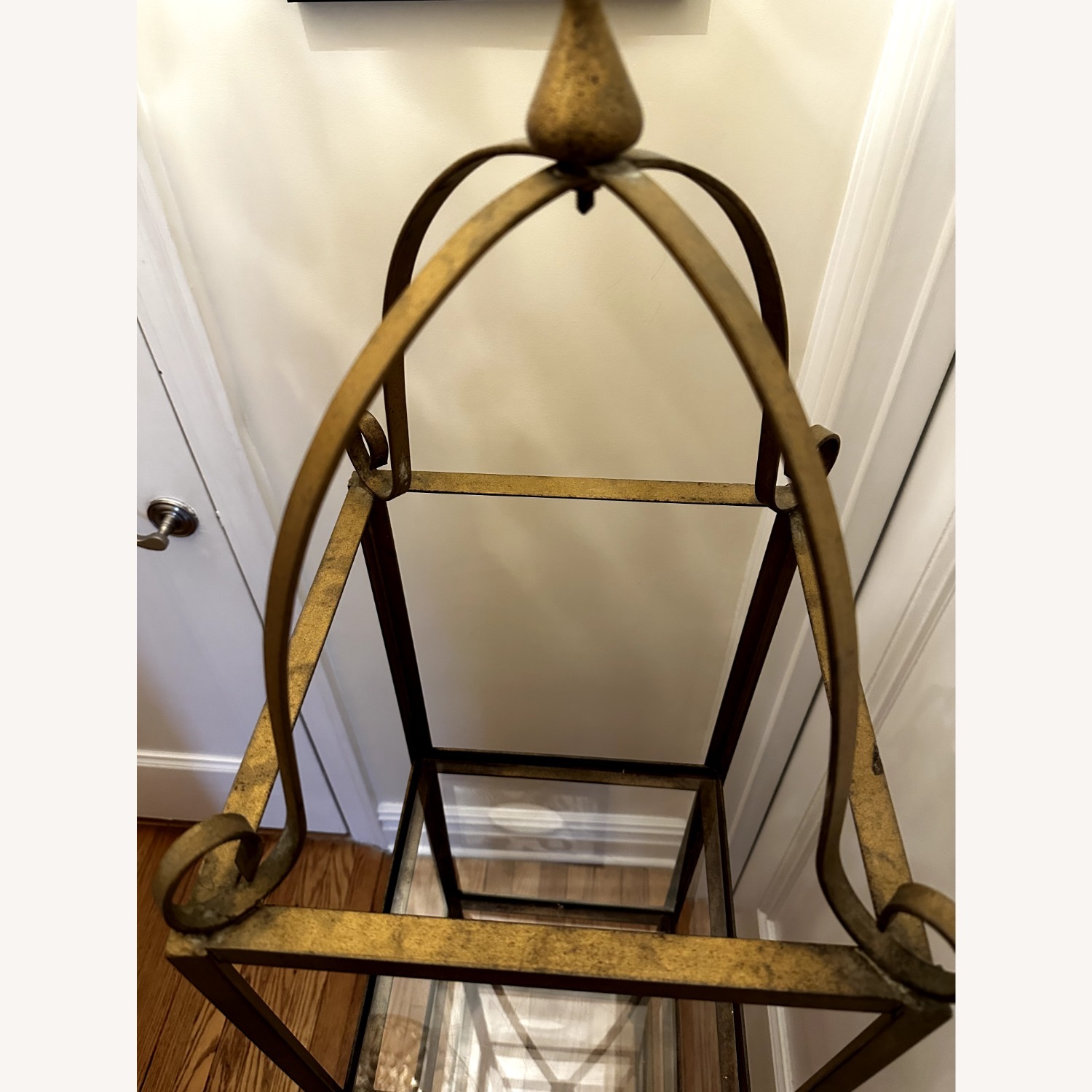 Vintage/Antique Finds Dark Brown Brass Nightstand - image-7