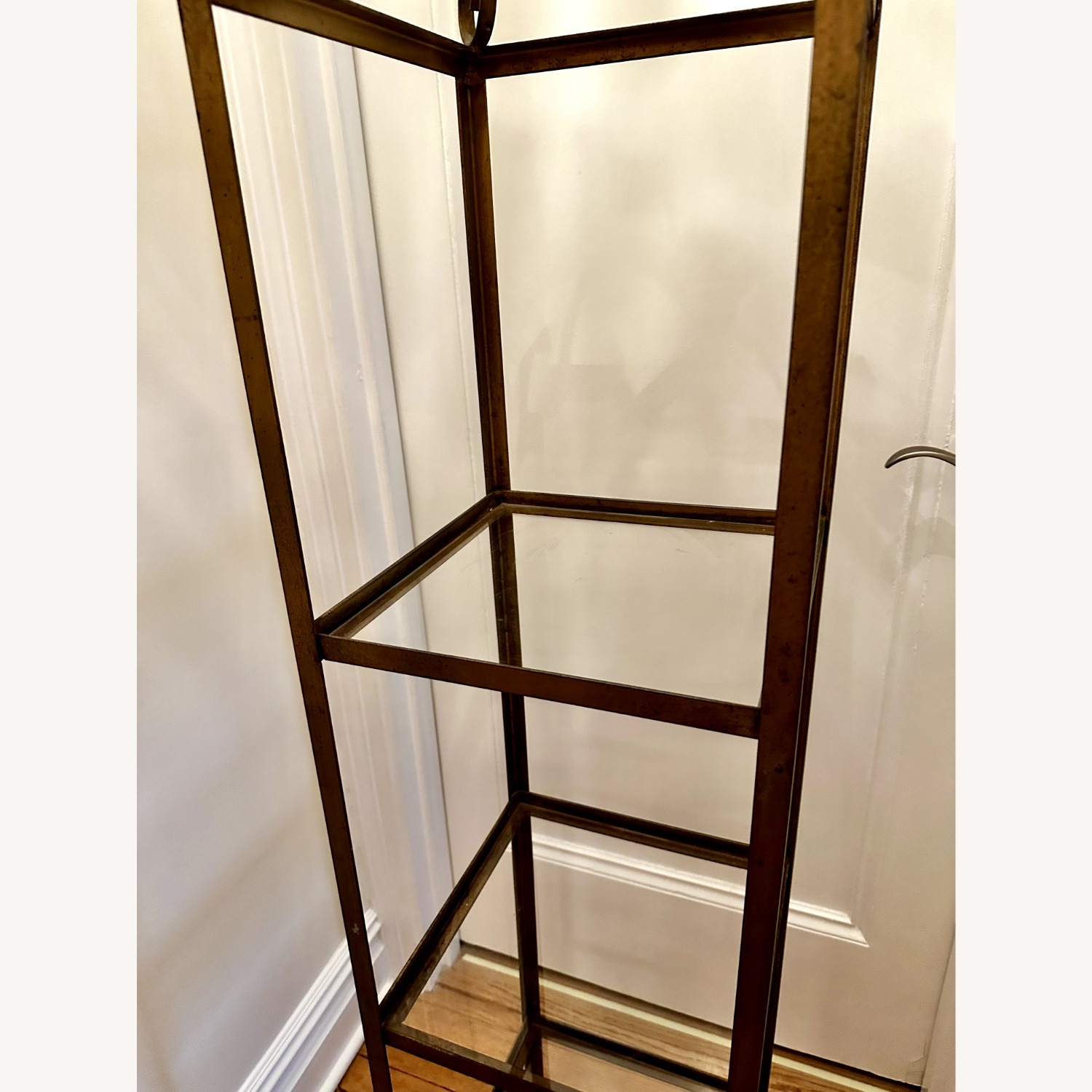 Vintage/Antique Finds Dark Brown Brass Nightstand - image-3