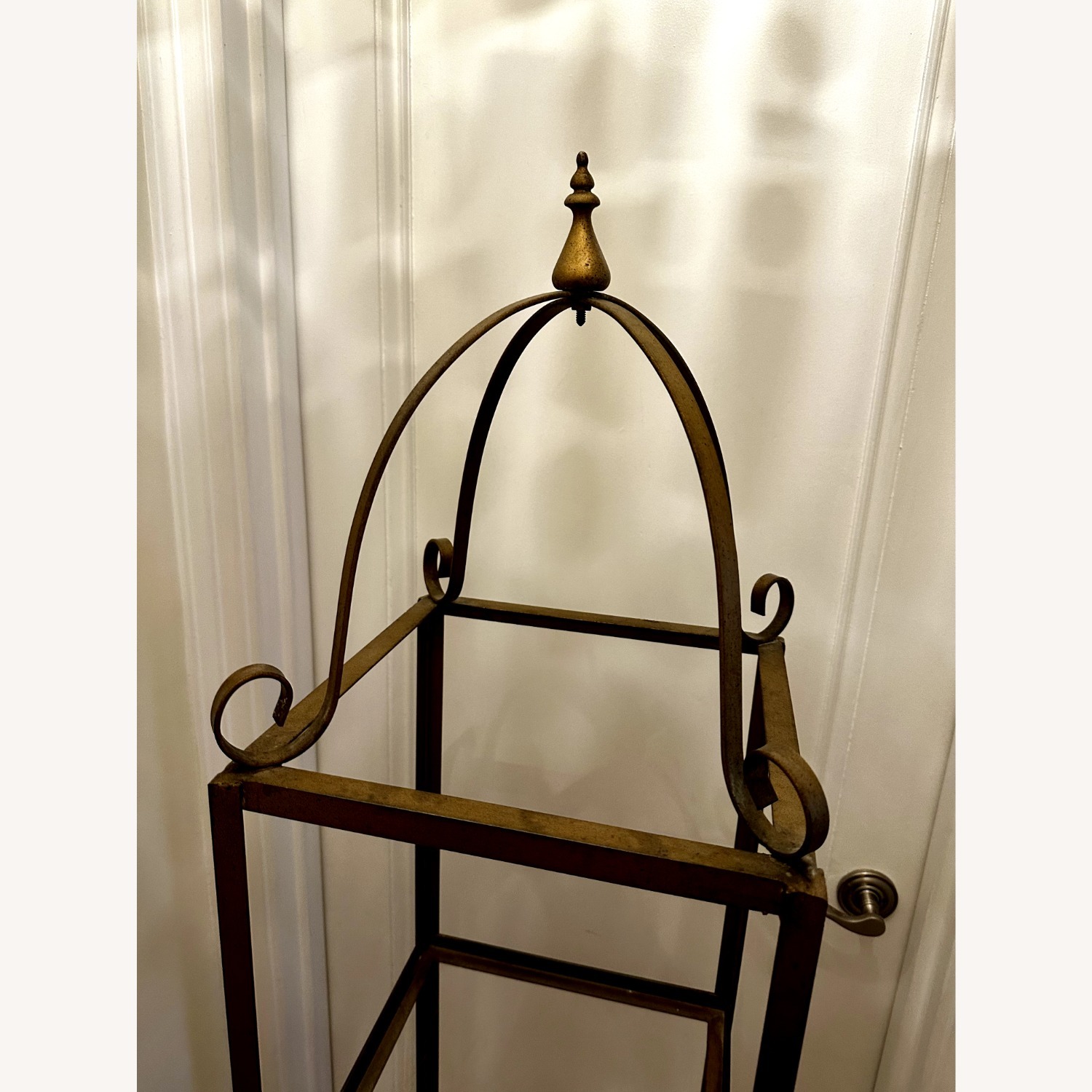 Vintage/Antique Finds Dark Brown Brass Nightstand - image-2