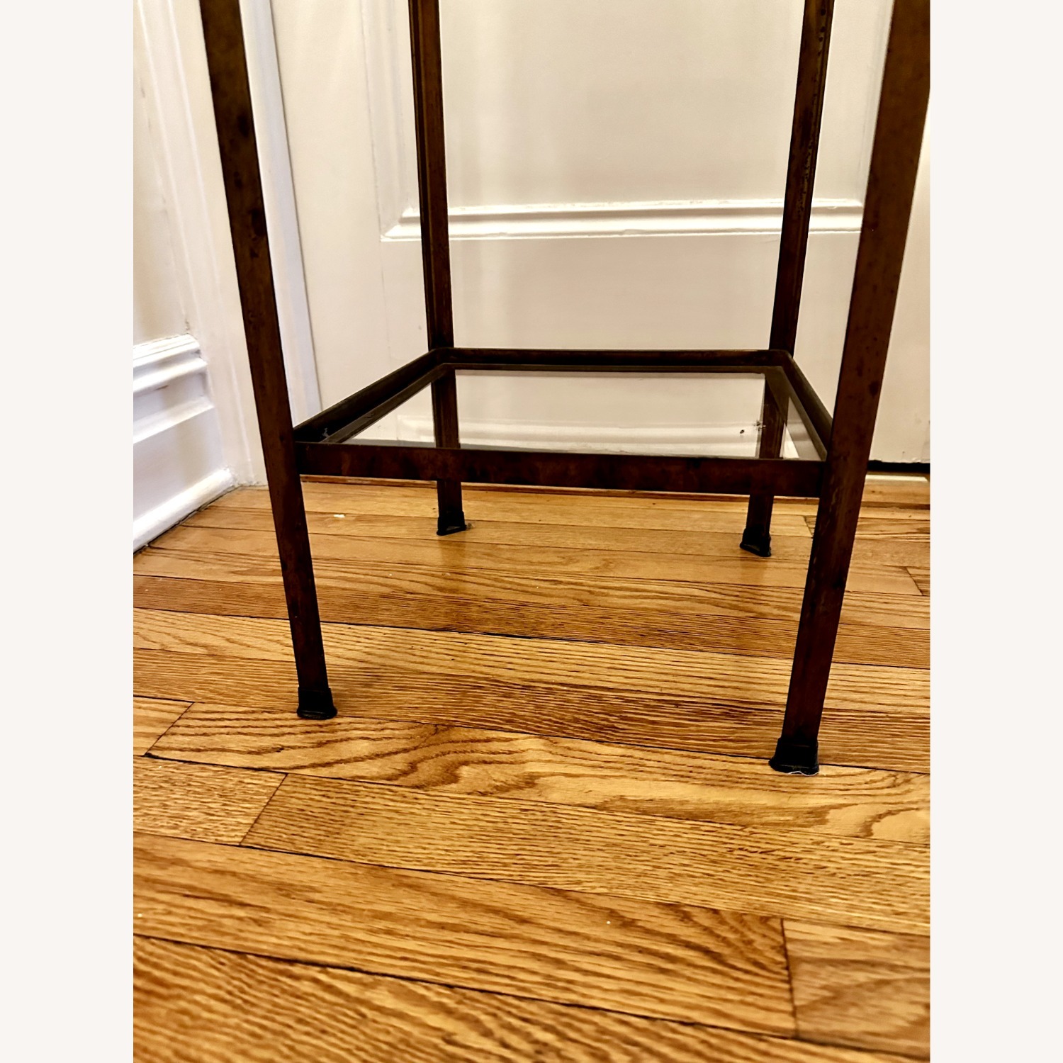 Vintage/Antique Finds Dark Brown Brass Nightstand - image-4