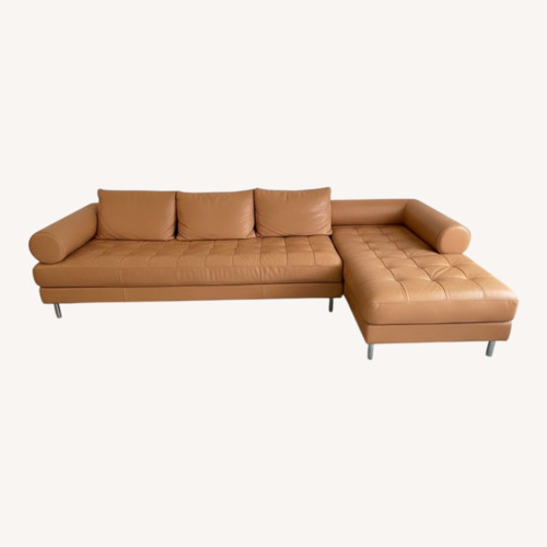 Used Maurice Villency 2 Piece Leather Sectional for sale on AptDeco
