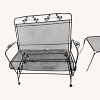 Metal Rocker with Side Table