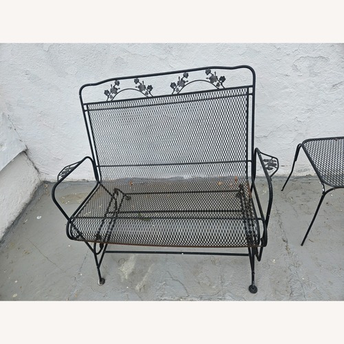 Used Metal Rocker with Side Table for sale on AptDeco