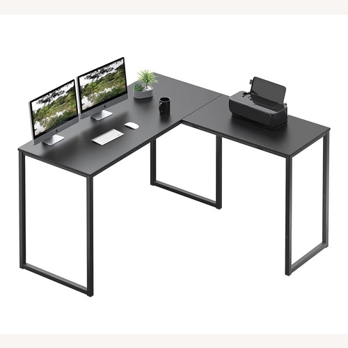 Used SHW Mission 48 x 48 Inches L-Shape Home Office Computer Desk, Black for sale on AptDeco