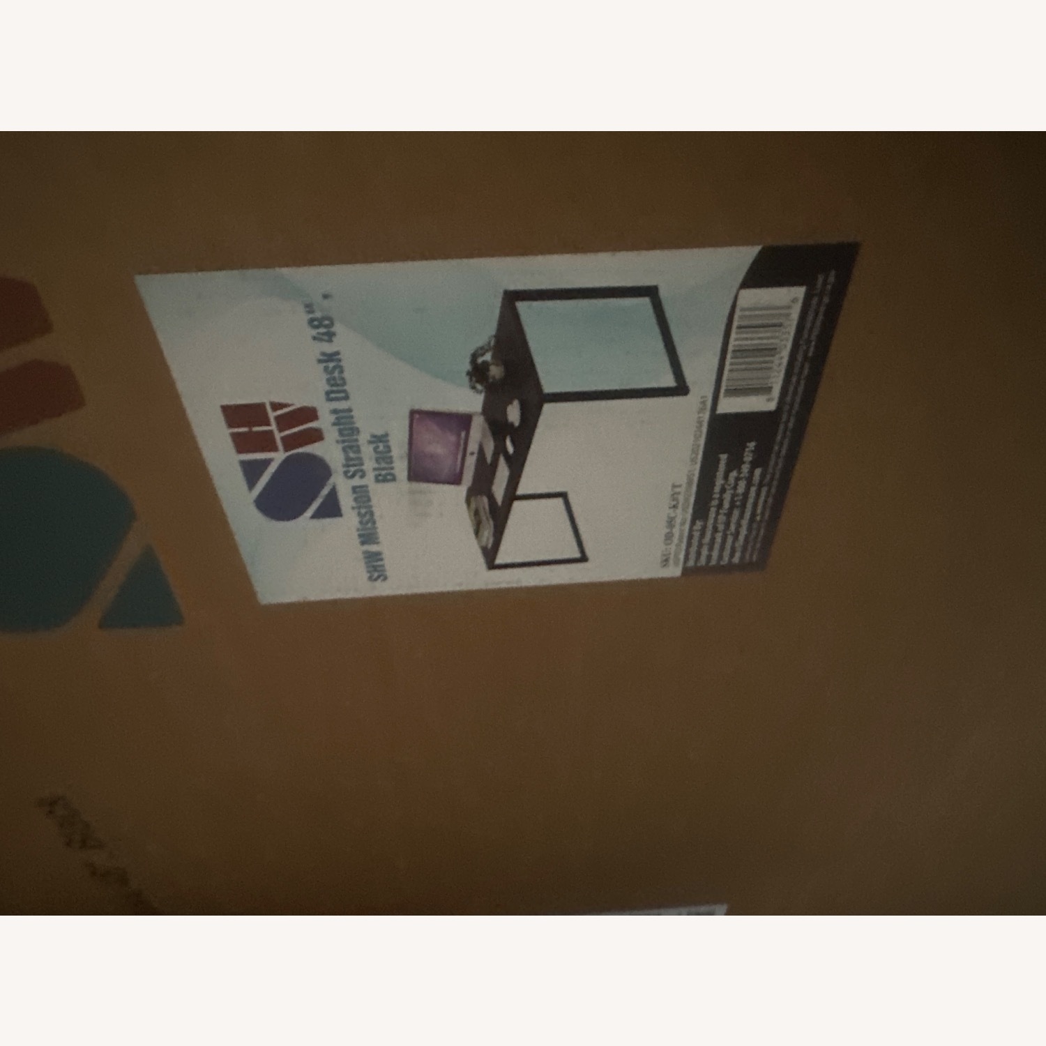 SHW Mission 48 x 48 Inches L-Shape Home Office Computer Desk, Black - image-2