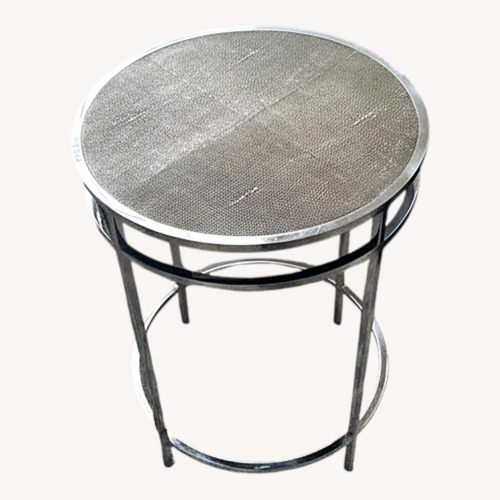 Used Robert Bryan Home Silver Metal Side Table for sale on AptDeco