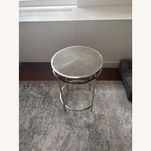 Used Robert Bryan Home Silver Metal Side Table for sale on AptDeco