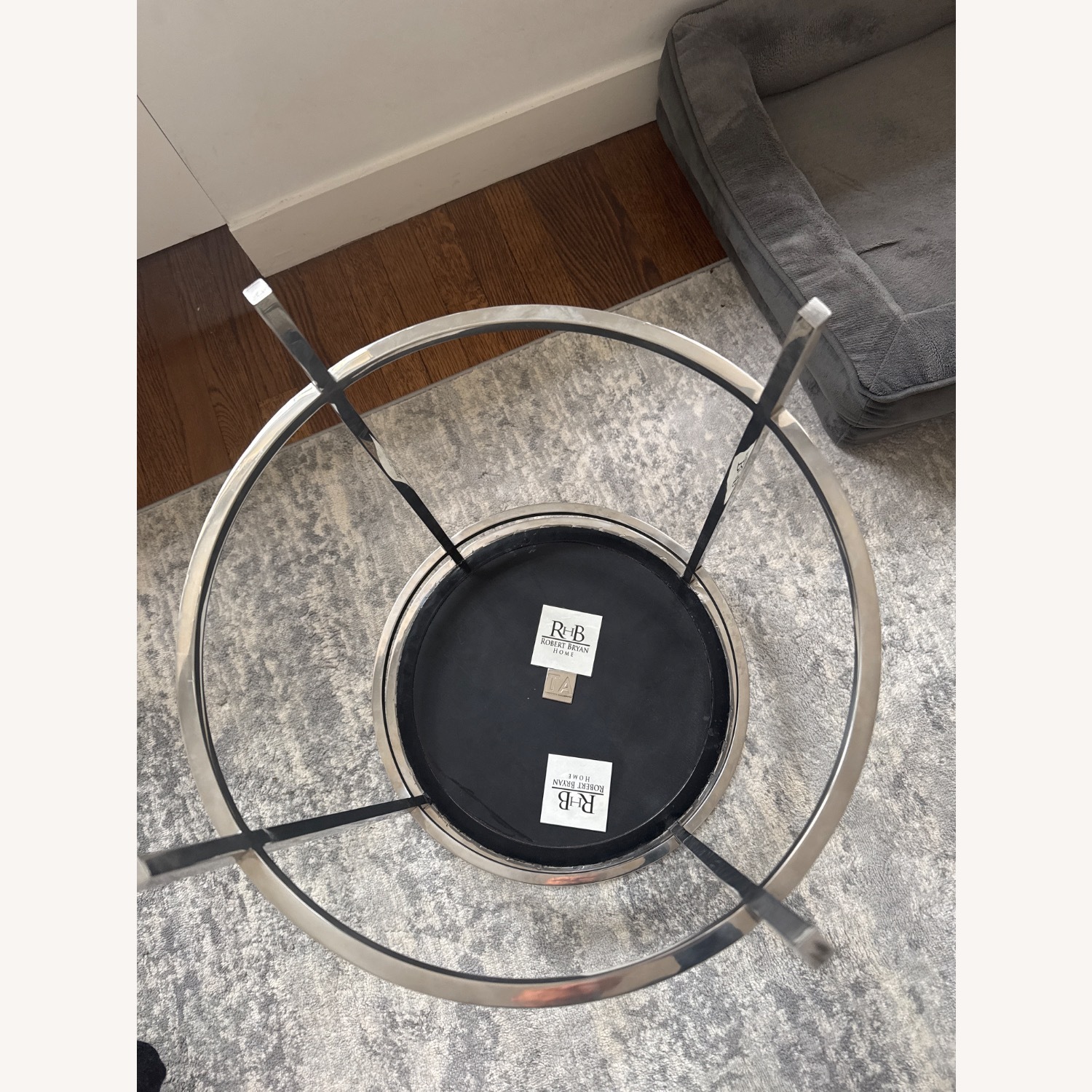 Robert Bryan Home Silver Metal Side Table - image-3