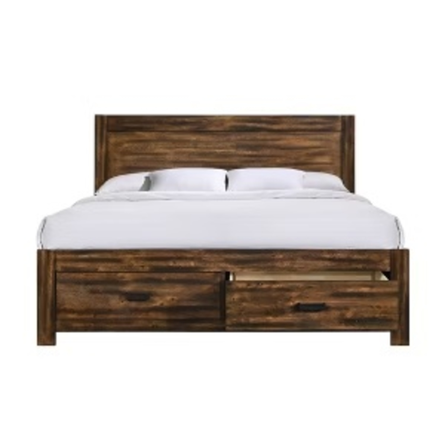 Dark Brown King Size Bed Frame - image-6