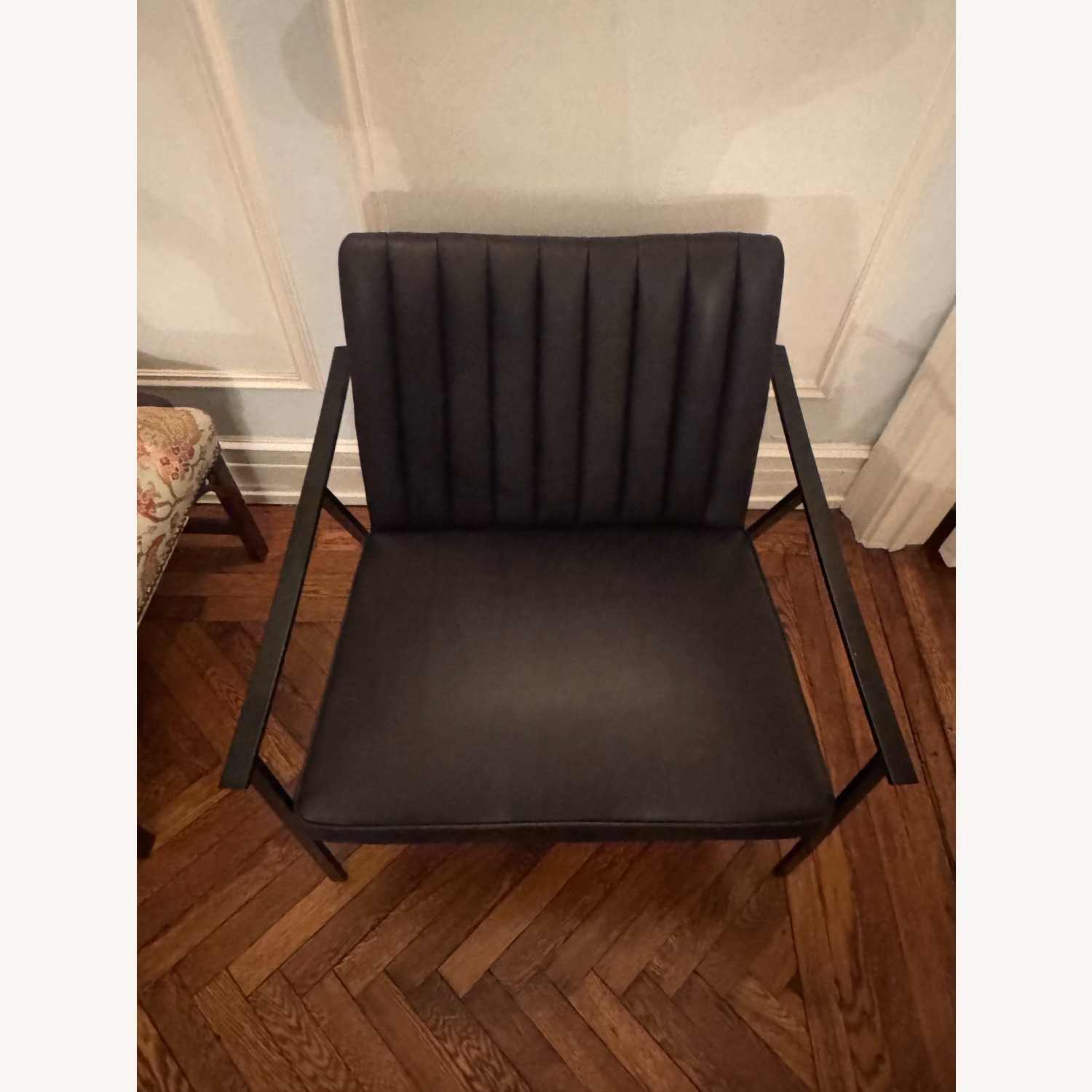 CB2 Blair Black Leather Accent Chairs - image-3