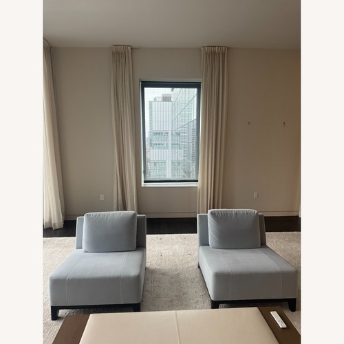 Used Holly Hunt Ofuro Light Blue Accent Chairs for sale on AptDeco