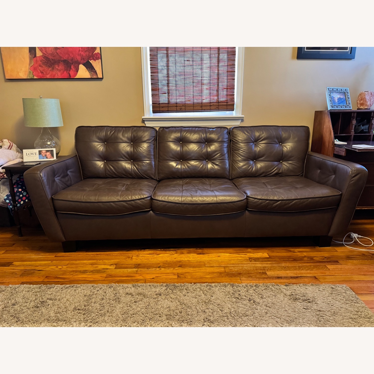 Raymour & Flanigan Bryce Dark Brown 3+ Seater Sofa - image-1