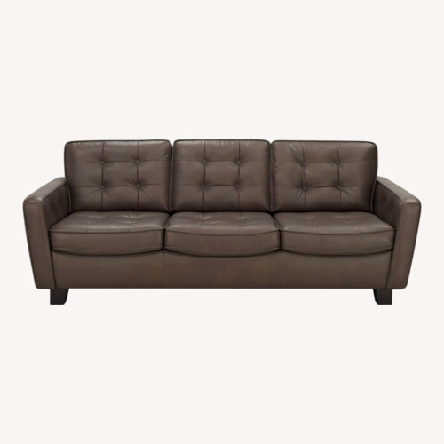 Used Raymour & Flanigan Bryce Dark Brown 3+ Seater Sofa for sale on AptDeco