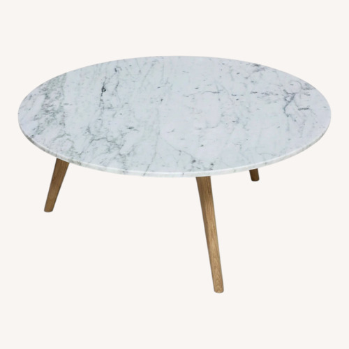 Used Article Mara Dark Brown Wood Coffee Table for sale on AptDeco