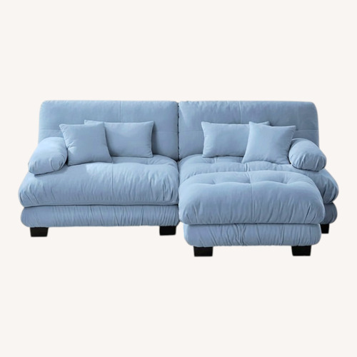 Used Blue Fabric Loveseat for sale on AptDeco