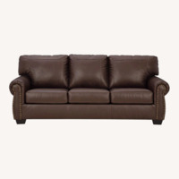Dark Brown Leather 3+ Seater Sofa