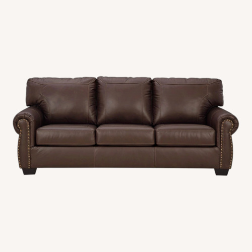 Used Dark Brown Leather 3+ Seater Sofa for sale on AptDeco