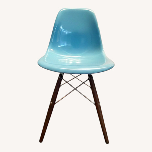 Used White X White Blue Resin Accent Chair for sale on AptDeco