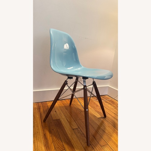 Used White X White Blue Resin Accent Chair for sale on AptDeco