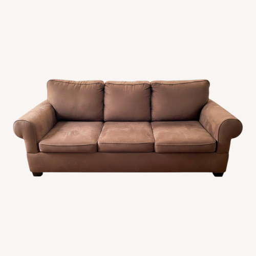 Used H.M. Richards Dark Brown Fabric Sleeper Sofa for sale on AptDeco