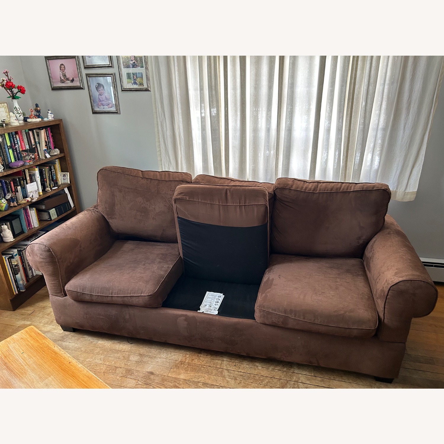 H.M. Richards Dark Brown Fabric Sleeper Sofa - image-2