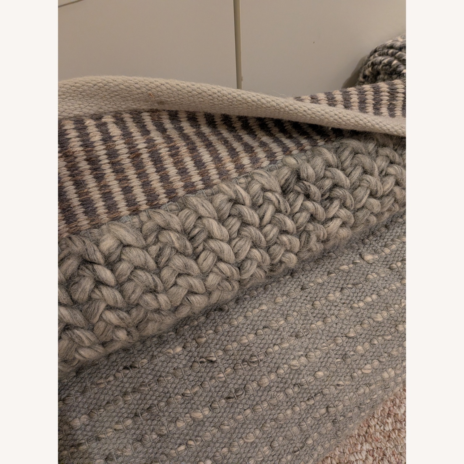 Article Chunky Twist Light Gray Wool Area Rug 8' x 10' - image-2