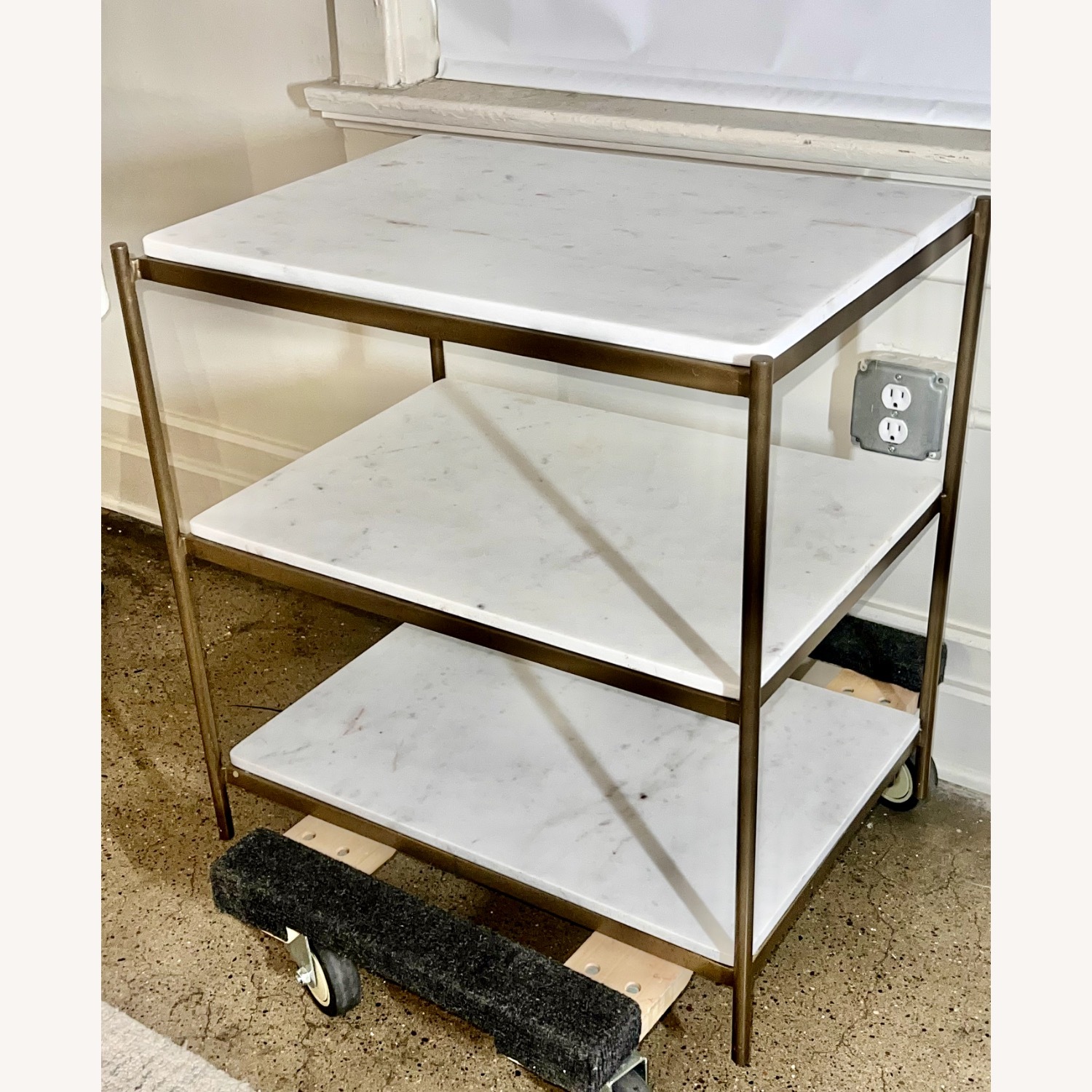 Four Hands White Marble Side Tables - image-6