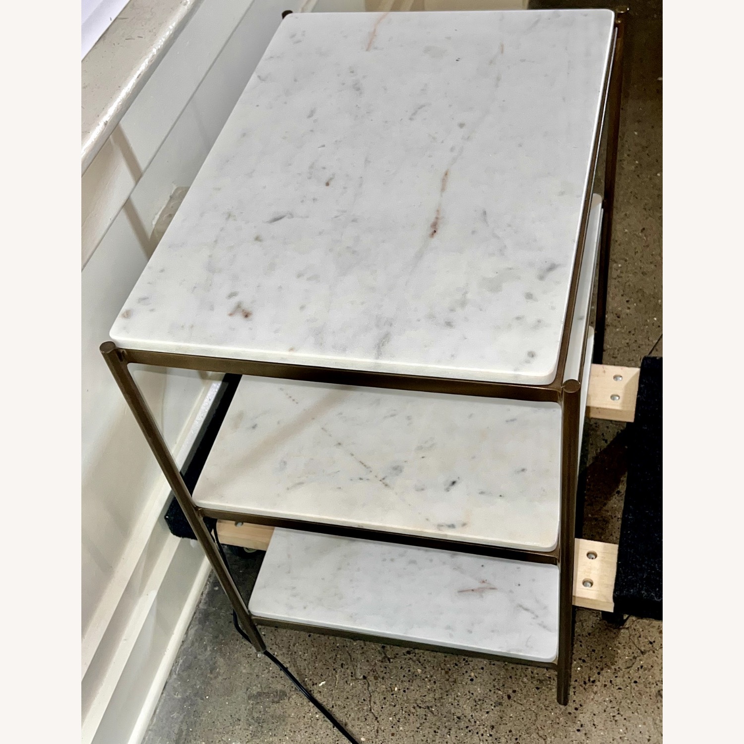 Four Hands White Marble Side Tables - image-5