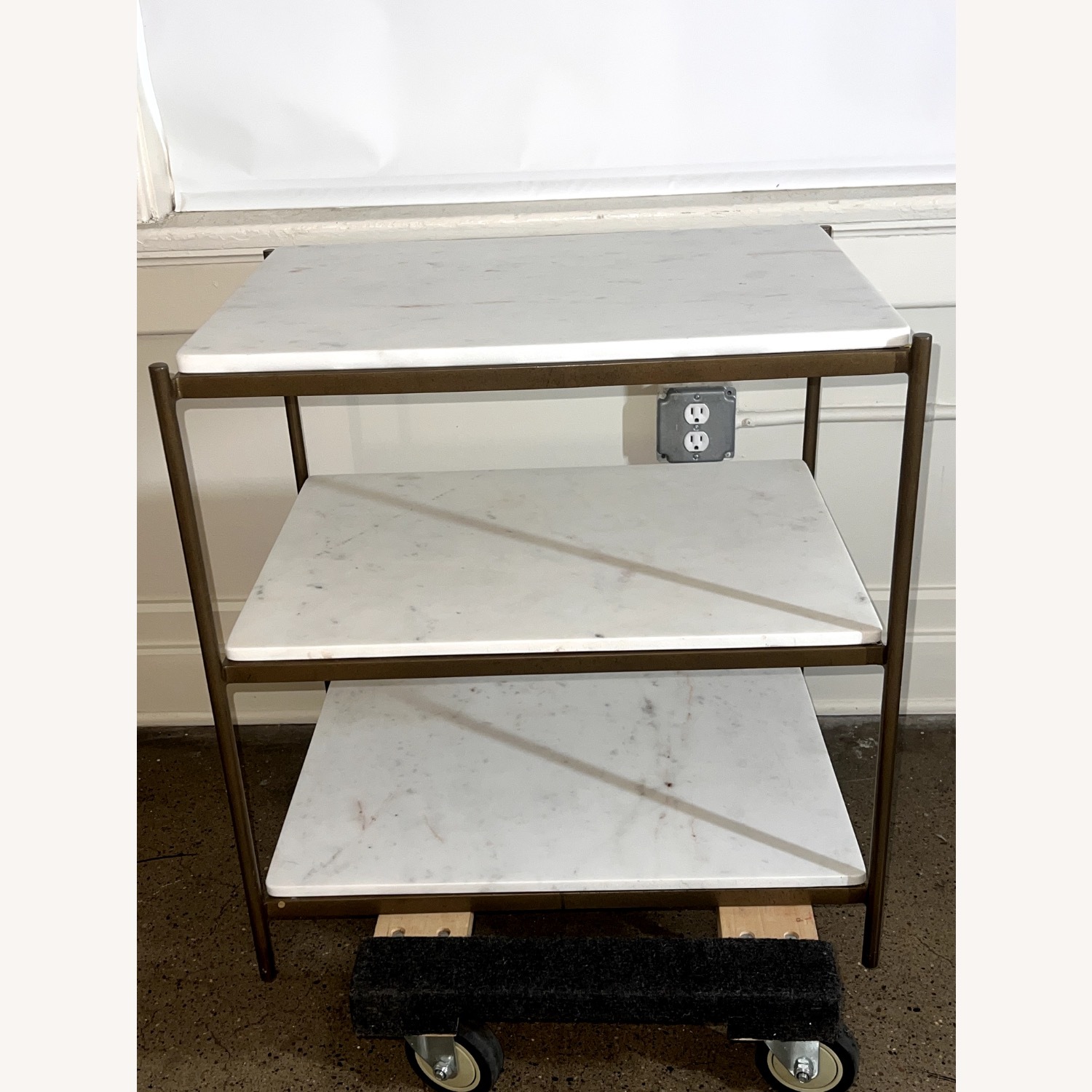 Four Hands White Marble Side Tables - image-2