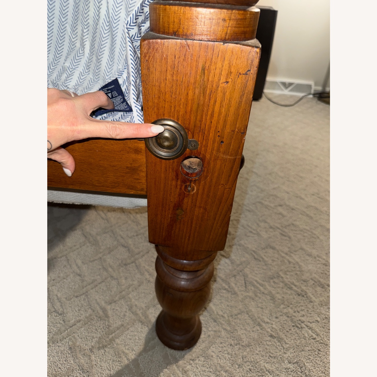 Vintage/Antique Finds Natural Wood King Bed - image-5