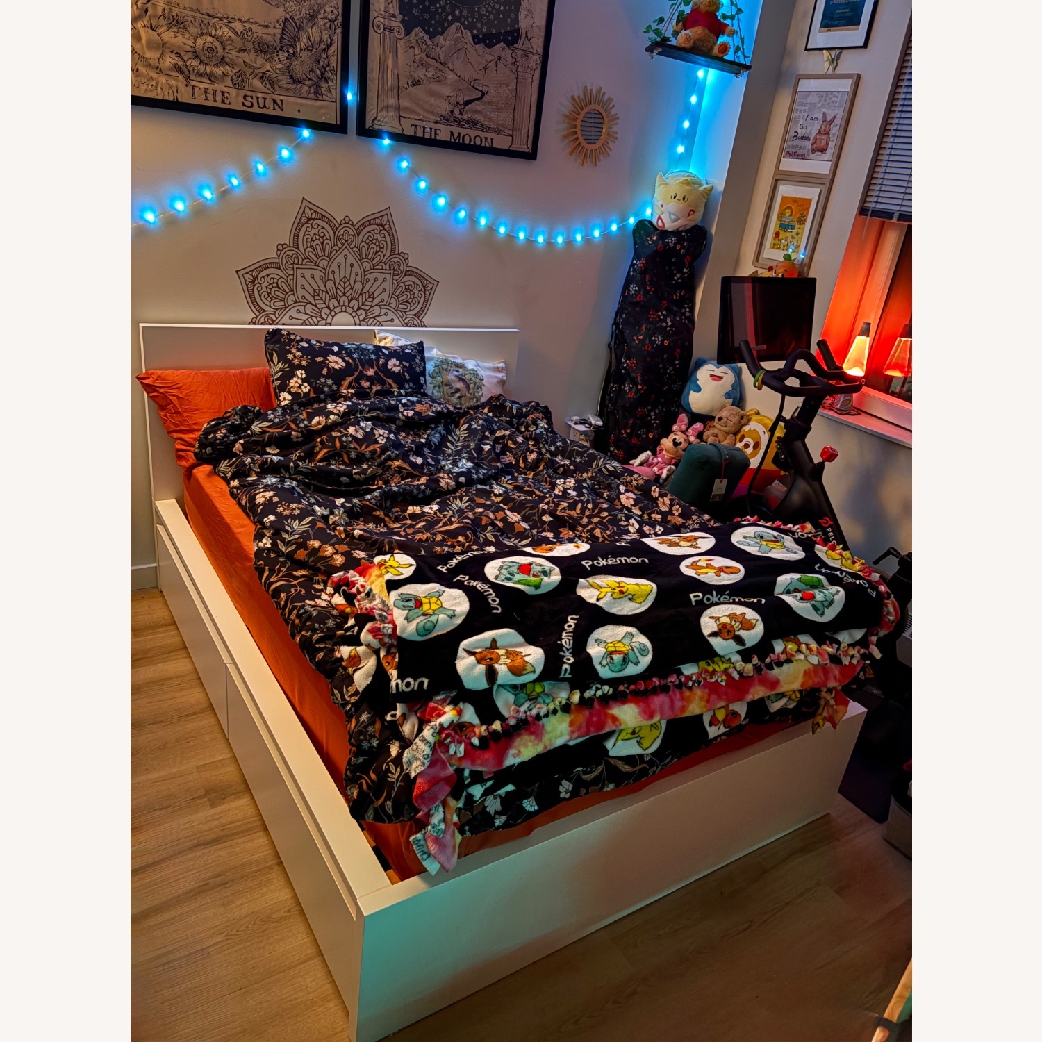 IKEA MALM White Wood Full Bed - image-1