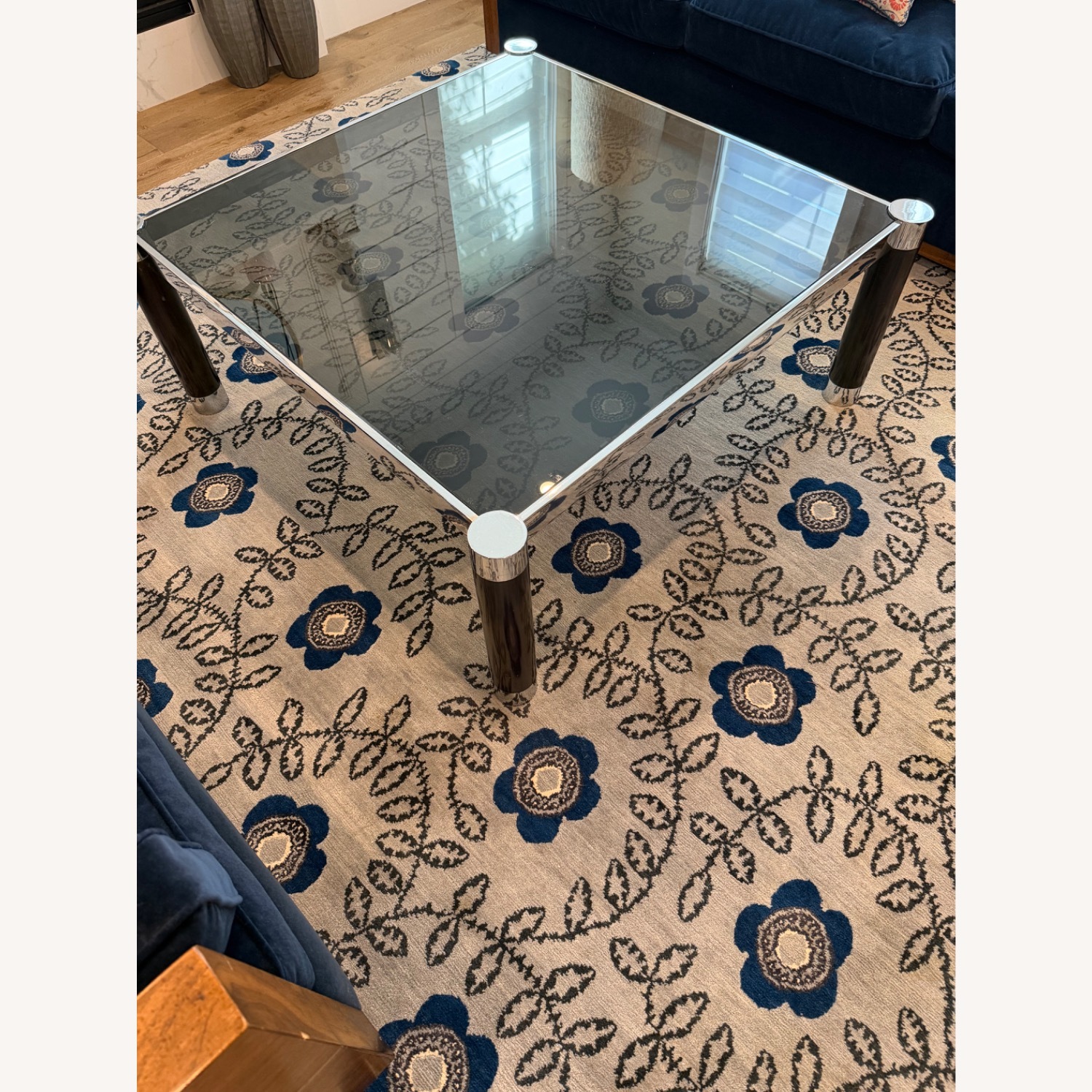 Vintage/Antique Transparent Glass Coffee Table - image-1