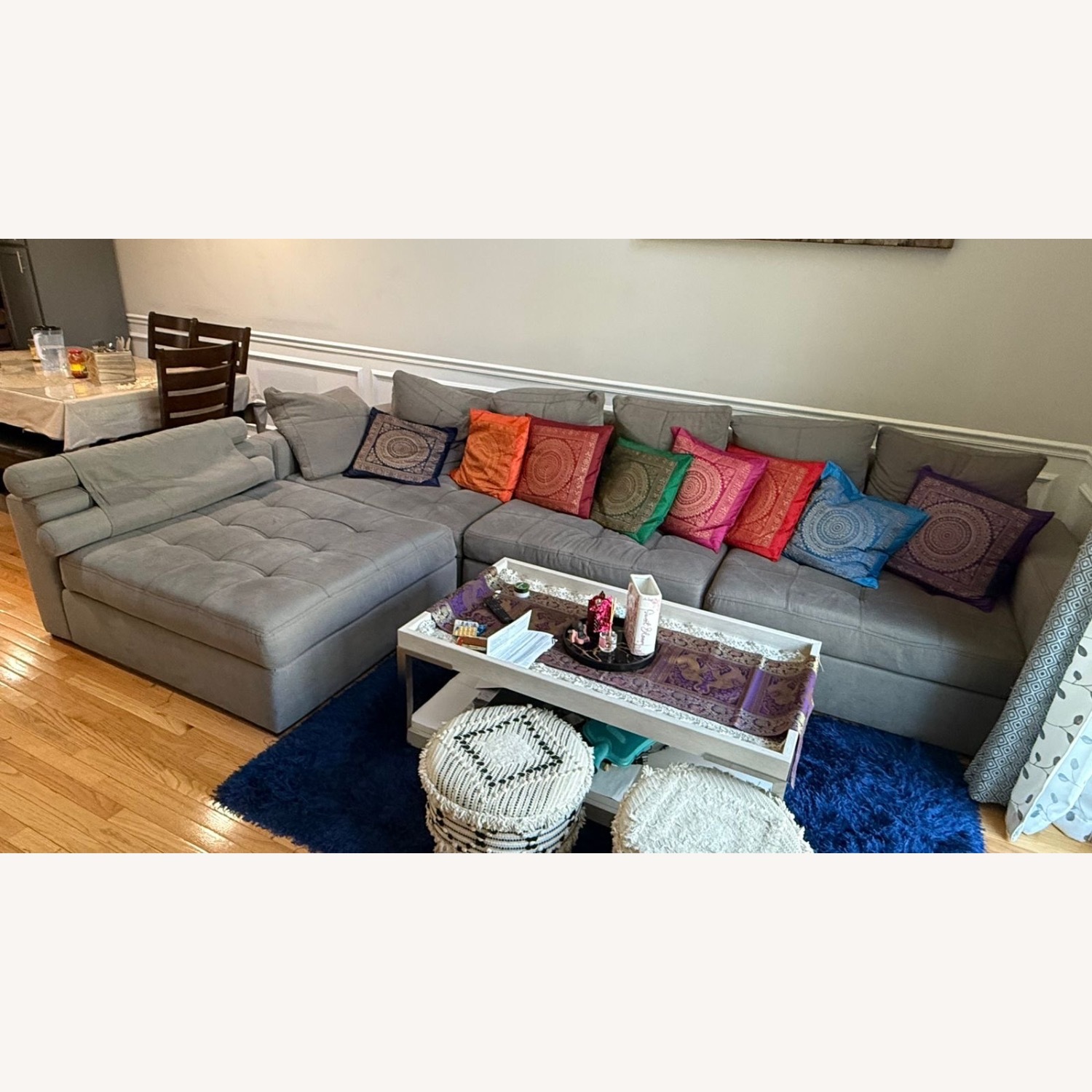 Jordan's Furniture Light Gray 3+ Seater Sofa - image-1