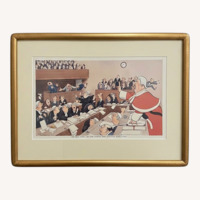Punch Memorabilia: H.M. Bateman Framed Law Art