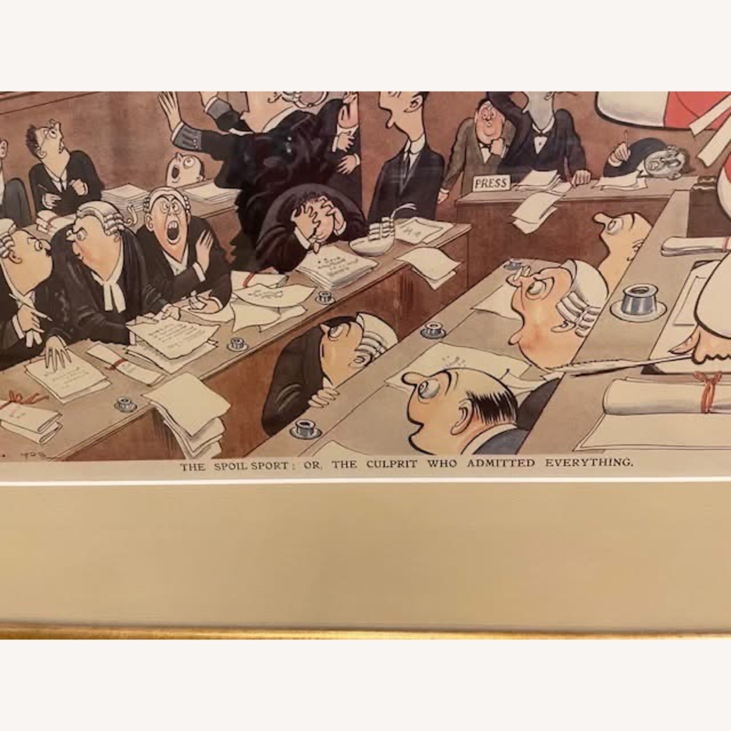 Punch Memorabilia: H.M. Bateman Framed Law Art - image-2