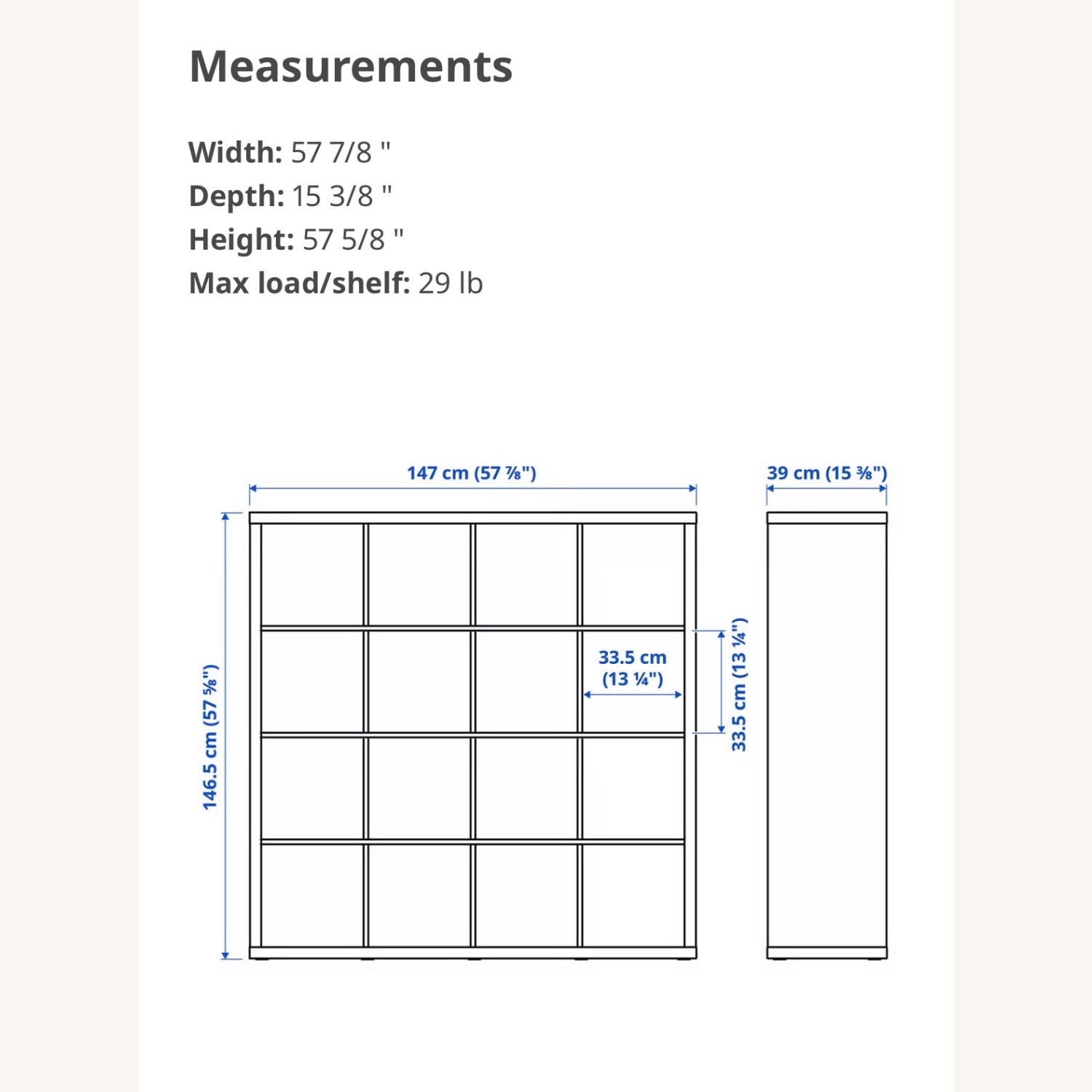 IKEA KALLAX Shelf Unit, High Gloss White - image-2