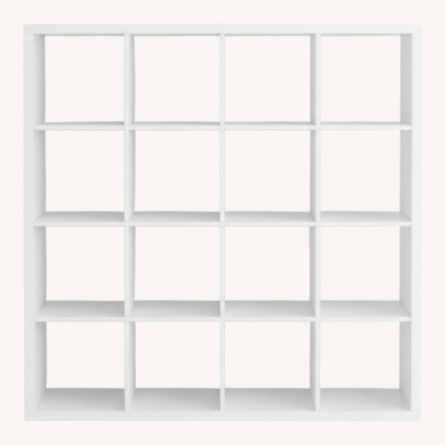 Used IKEA KALLAX Shelf Unit, High Gloss White for sale on AptDeco