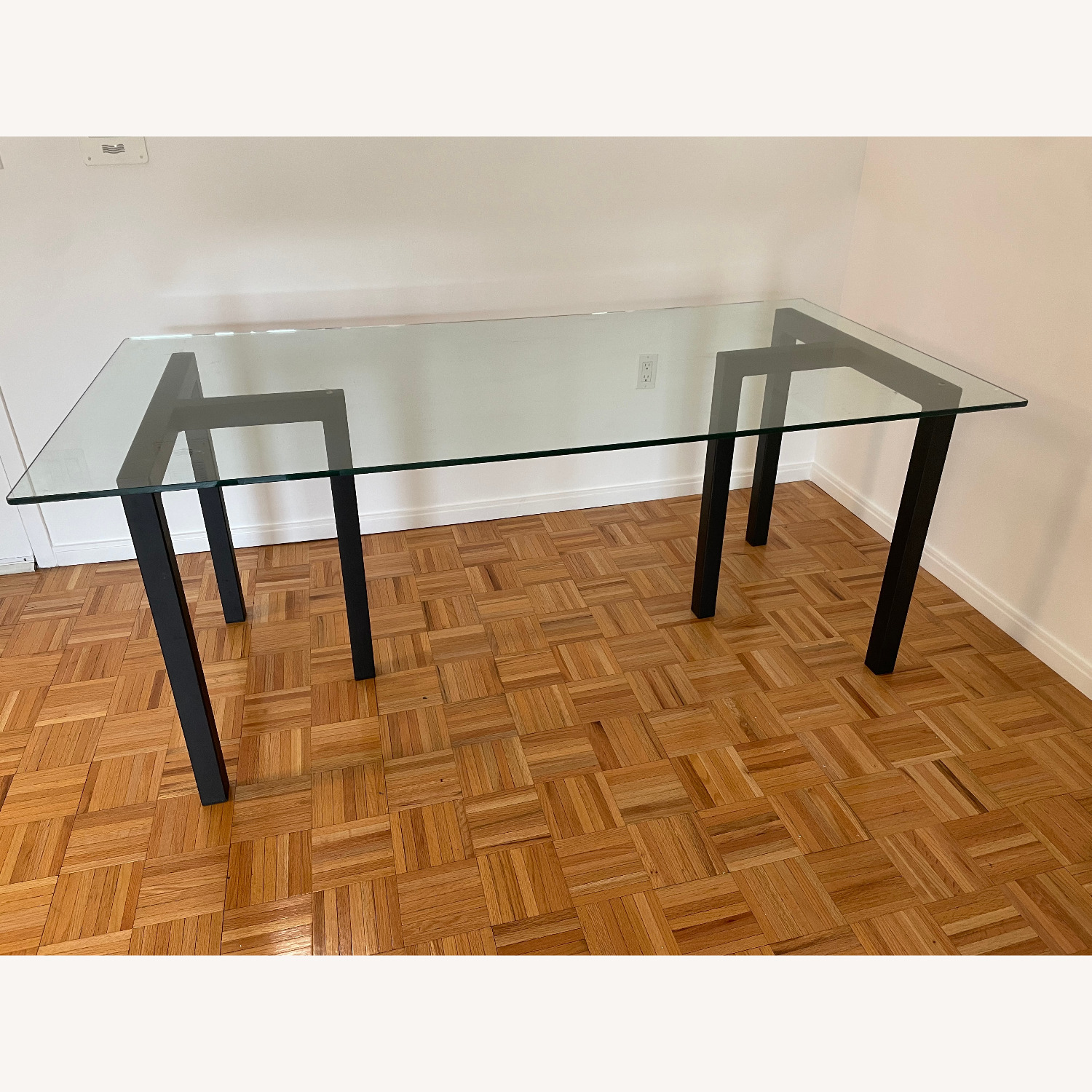 Crate & Barrel Glass Desk - image-1