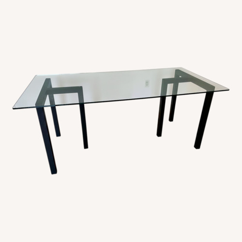 Used Crate & Barrel Glass Desk for sale on AptDeco