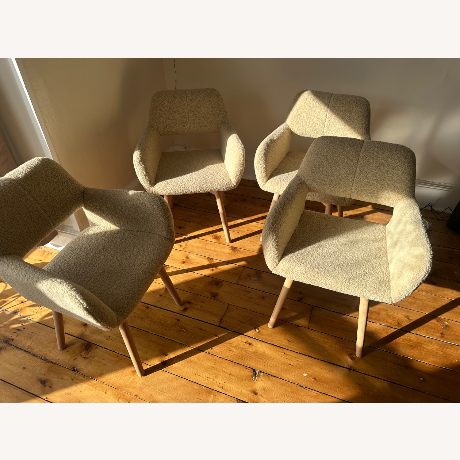 Accent Chair Natural Wool Accent Chairs - image-3