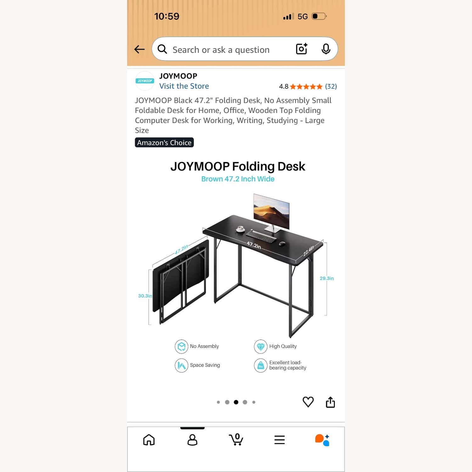 JOYMOOP Foldable Desk - image-1