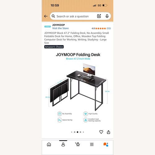 Used JOYMOOP Foldable Desk for sale on AptDeco