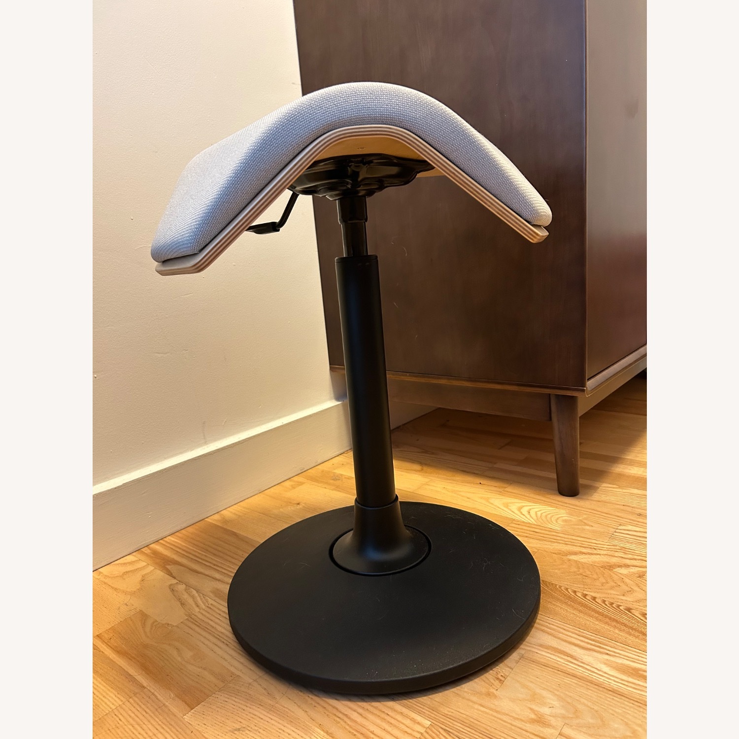 Branch Saddle Stool Light Gray Stool - image-2