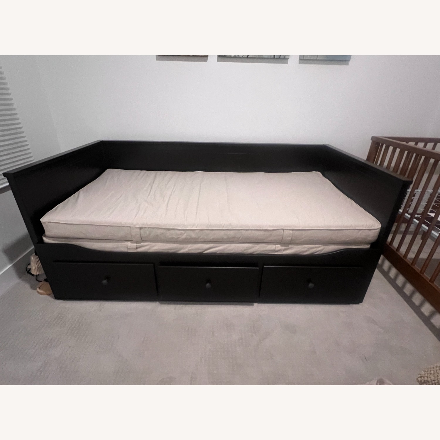 IKEA Hemnes Series Dark Brown Wood Daybed - image-1